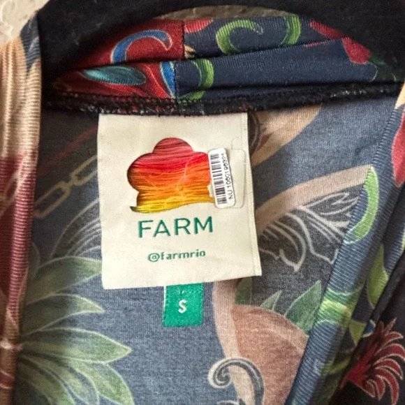 FARM Rio Black Multi-Color Floral Print Long-Sleeve Mock Neck Top - Picture 5 of 9